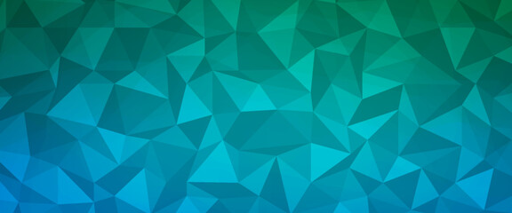 Obraz premium Dark Blue, Green vector blurry triangle texture. Triangular geometric sample with gradient. Triangular pattern for your business design.