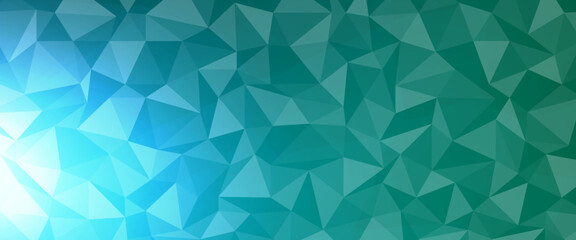 Fototapeta premium Dark Blue, Green vector blurry triangle texture. Triangular geometric sample with gradient. Triangular pattern for your business design.