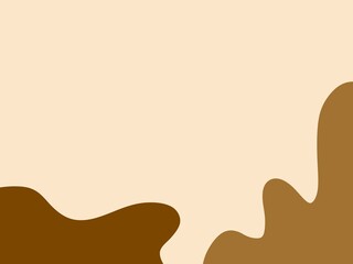 Abstract Brown Organic Shape Background for Presentation. Minimal Neutral Organic Background for Branding Design  Modern Organic Blob Template with Copy Space