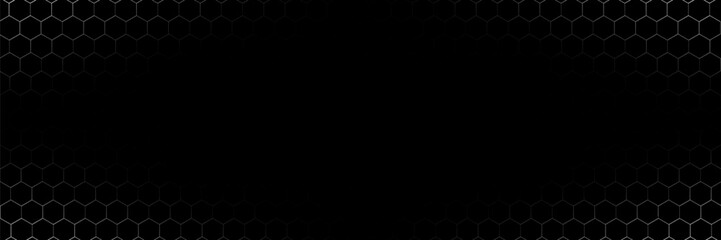 Gray background. Dark hexagon carbon fiber texture. Metal texture steel background. Design template vector eps 10