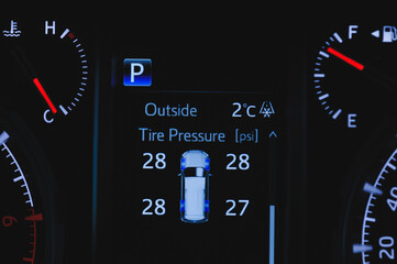 Tire Pressure Monitor System , vehicle safe concept.  © lzf