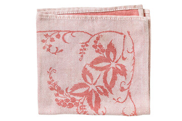 Folded napkin isolated