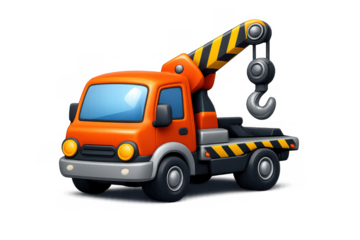 Tow truck icon illustration featuring vibrant design for transportation concept