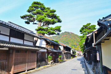 近江八幡新町通りの風景　滋賀県近江八幡市