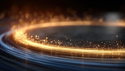 Glowing loop swirls, abstract and energetic