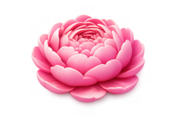 Luxurious pink peony icon for elegant floral design and decoration