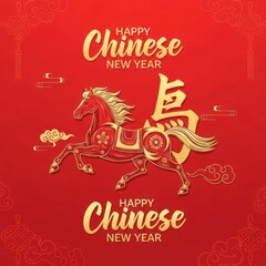 Happy chinese new year horse