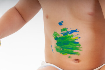 farbe gr&uuml;n hand kind spass bauch