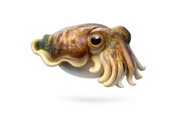 Vibrant cuttlefish design for marine life illustration and decor
