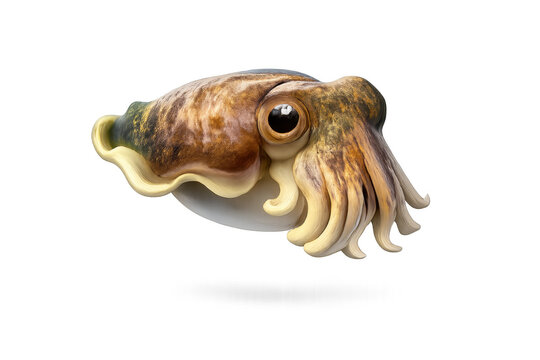 Vibrant cuttlefish design for marine life illustration and decor