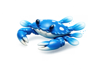 Blue swimmer crab illustration for marine life and ocean themed designs