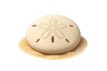 Sand dollar icon design for nature-inspired projects and decor elements