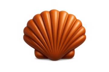 Minimalist scallop shell icon for nature-themed design projects and coastal decor