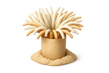 Simple tube anemone icon for marine and undersea design projects