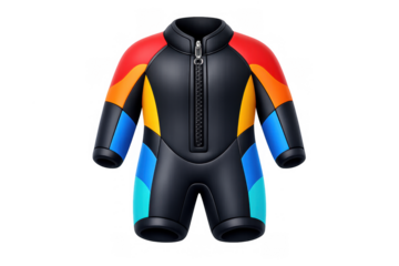 Modern wetsuit icon for ocean adventure and athletic wear design