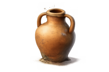 Ancient underwater amphora icon in minimalist design for educational and archaeological themes