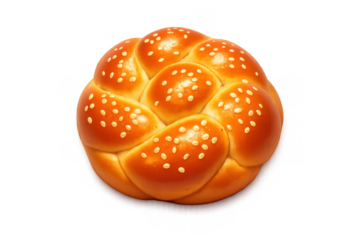 Glazed challah bread icon for baking and culinary design