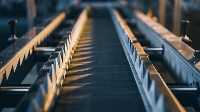 Modern conveyor factory industrial supply chain logistics warehouse production automation transport technology with conveyor belt labor shortage manufacturing industry workflow and industrial