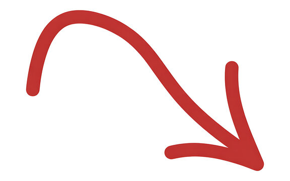 red aroow in white beckground