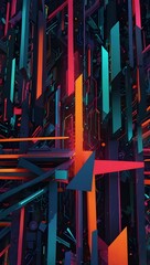 Futuristic Abstract AI Neural Network Background