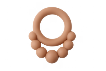 3d render beige minimalistic bead jewelry accessory