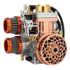 Advanced mechanical engine with dual air filters