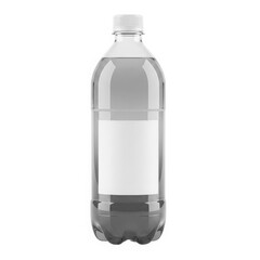 Clear plastic bottle with white label
