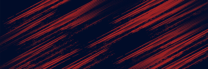 Halftone dots red and blue color pattern gradient grunge texture background. Dot pop art comic sport style vector illustration. modern background