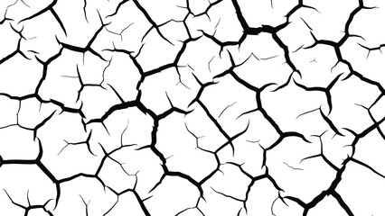 Cracked earth surface with deep fissures and cracks