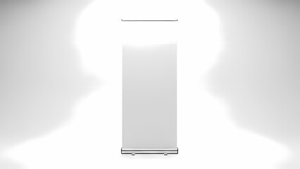 Roll up banner stands shine brightly with lights