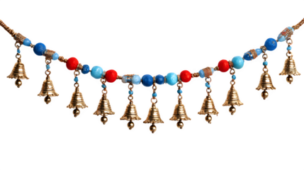 A 3d fashion jewelry necklace made of blue stone beads and colorful heart molecules creates a decorative DNA gift of love for people in a crowd