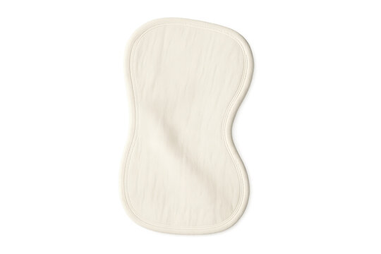 White organic cotton baby burp cloth accessory