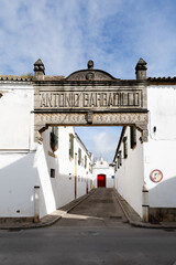 Sanlucar de Barrameda, Spain - April 17, 2025: View of the Plaza del Cabildo in Sanlucar de Barrameda, Andalusia, Spain on a sunny day of summer