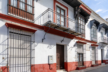 Sanlucar de Barrameda, Spain - April 17, 2025: View of the Plaza del Cabildo in Sanlucar de Barrameda, Andalusia, Spain on a sunny day of summer