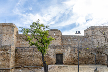 Sanlucar de Barrameda, Spain - April 17, 2025: View of the Plaza del Cabildo in Sanlucar de Barrameda, Andalusia, Spain on a sunny day of summer
