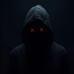 Horror Mask Skull Reaper Phantom Ghostly with Menacing Hood and Dramatic Dark Lighting