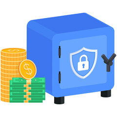Secure Vault with Money