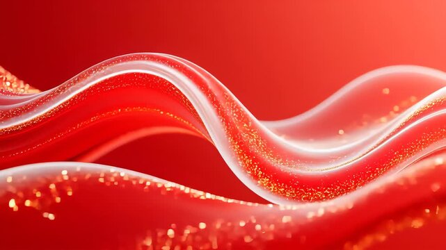 RedWaveLineonGoldenSparkleBackground
