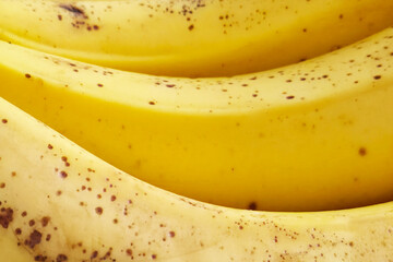 Close-Up View of Ripe Bananas with Speckled Skin for Natural and Healthy Eating Concepts