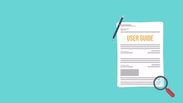 User guide, manual , 4K video animation