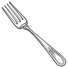 Stainless Steel Dining Fork Isolated on White Background | Cutlery