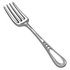 Stainless Steel Dining Fork Isolated on White Background | Cutlery