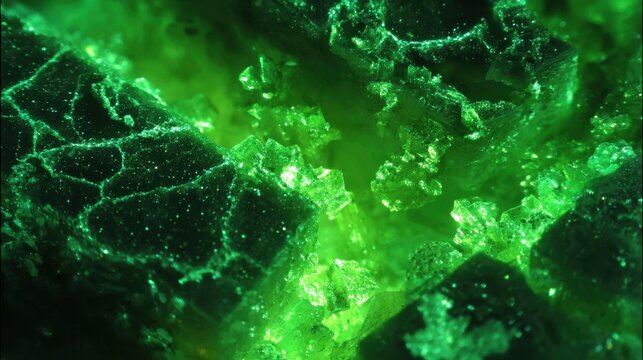 Dynamic timelapse image of neon lime urate crystals progressively crystallizing and expanding within synovial fluid emphasizing joint swelling and pain triggers.