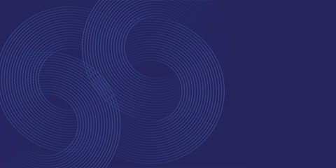 Abstract glowing geometric lines on dark background. Elegant shiny blue rounded lines pattern. Modern futuristic graphic. Suit for poster, banner, brochure, eps10