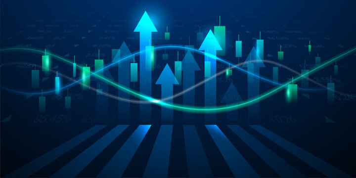 business vector illustration design Stock market charts or Forex trading charts for business and finance ideas.