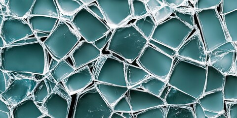 Fractured Frost Texture with Splintered Frozen Surface Design, Blue Ice and Glass Fragment Aesthetic