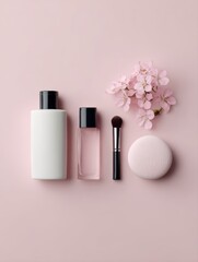 Natural beauty concept, female cosmetic routine with minimal fashion style