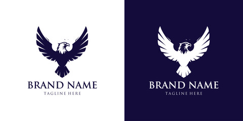 Fototapeta premium Elegant Eagle Logo Design Template with Brand Name and Tagline.