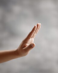 Quit smoking concept, person showing hand sign rejecting cigarette for health motivation