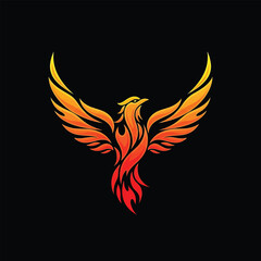 Obraz premium Fiery Phoenix Rising - A Symbol of Rebirth and Transformation.